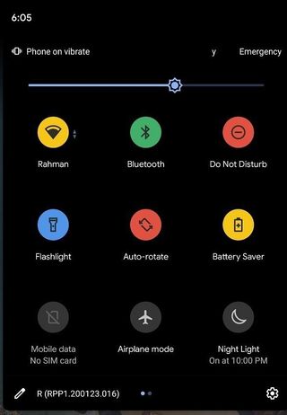 Android 11 Quick Settings Colors