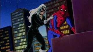 Spider-Man and Black Cat in Spider-Man: The Animated Series.