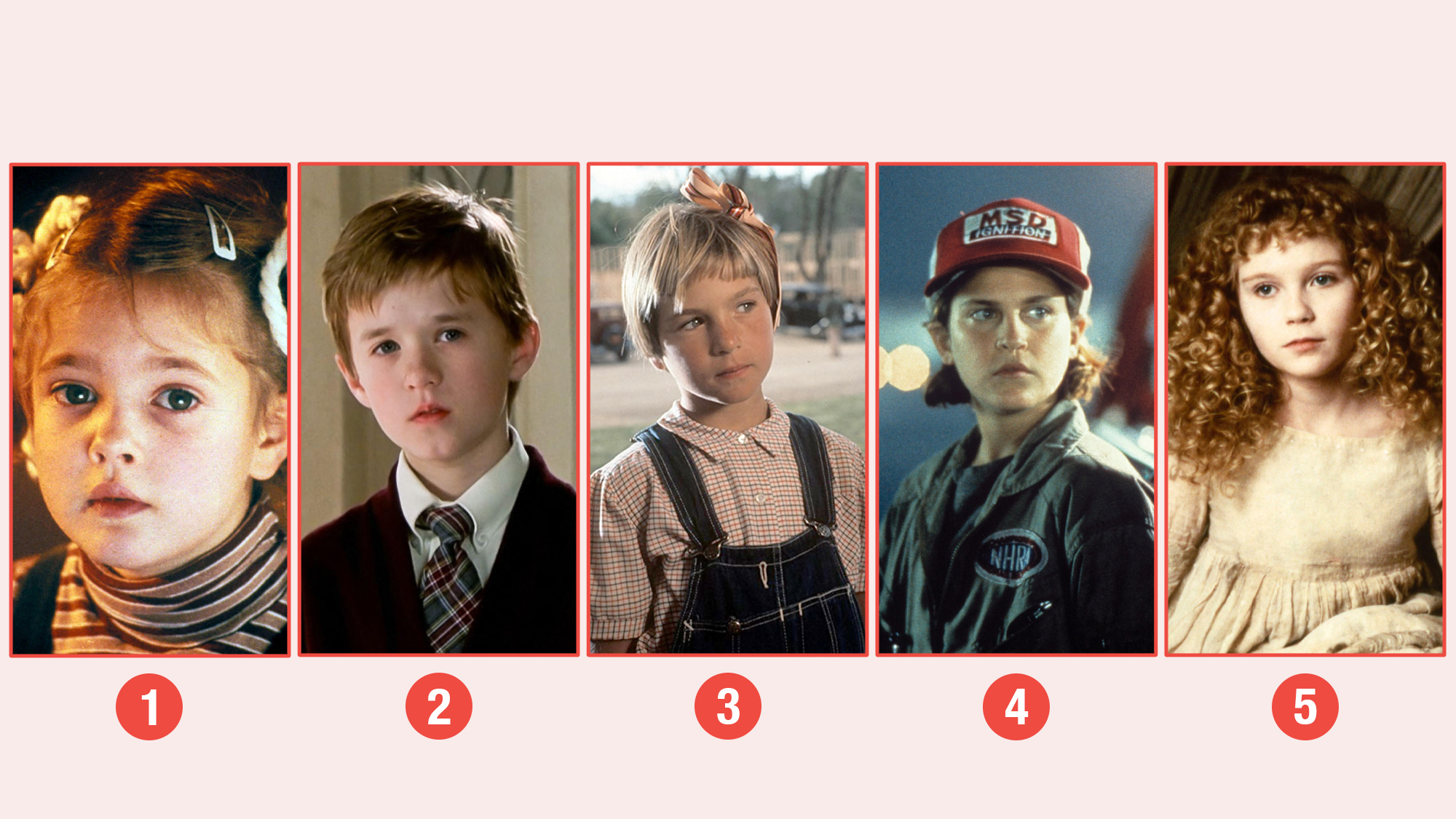 Film stills of child actors