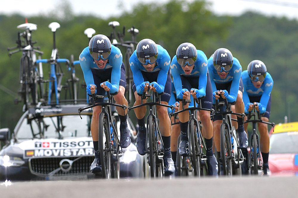 Movistar at Criterium du Dauphine stage 3 team time trial