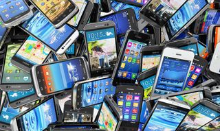 Smartphones pile