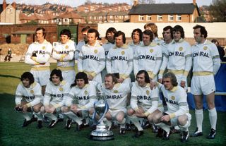 Leeds United league winning team 1973 wearing Admiral tracksuits