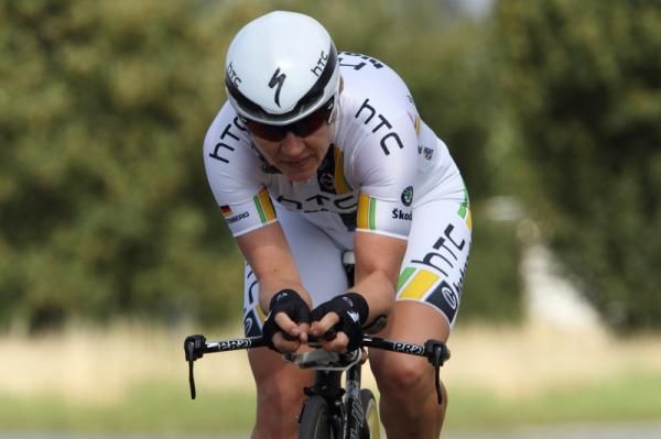 Ina Yoko Teutenberg (HTC-HighRoad) managed to get onto the podium with third fastest