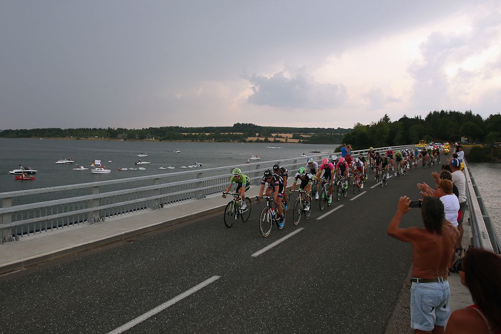 The peloton in action during stage 14.