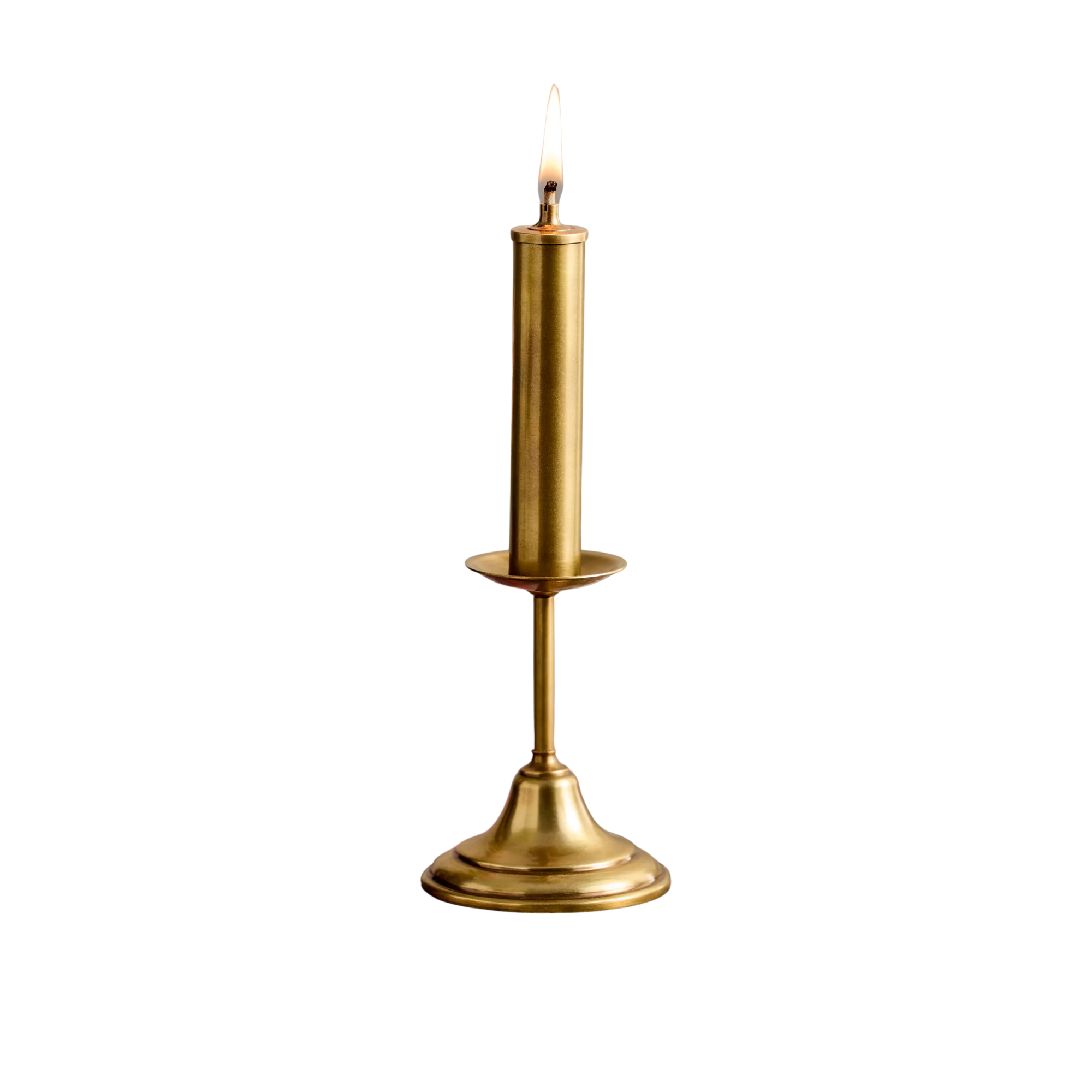 a brass oil lamp