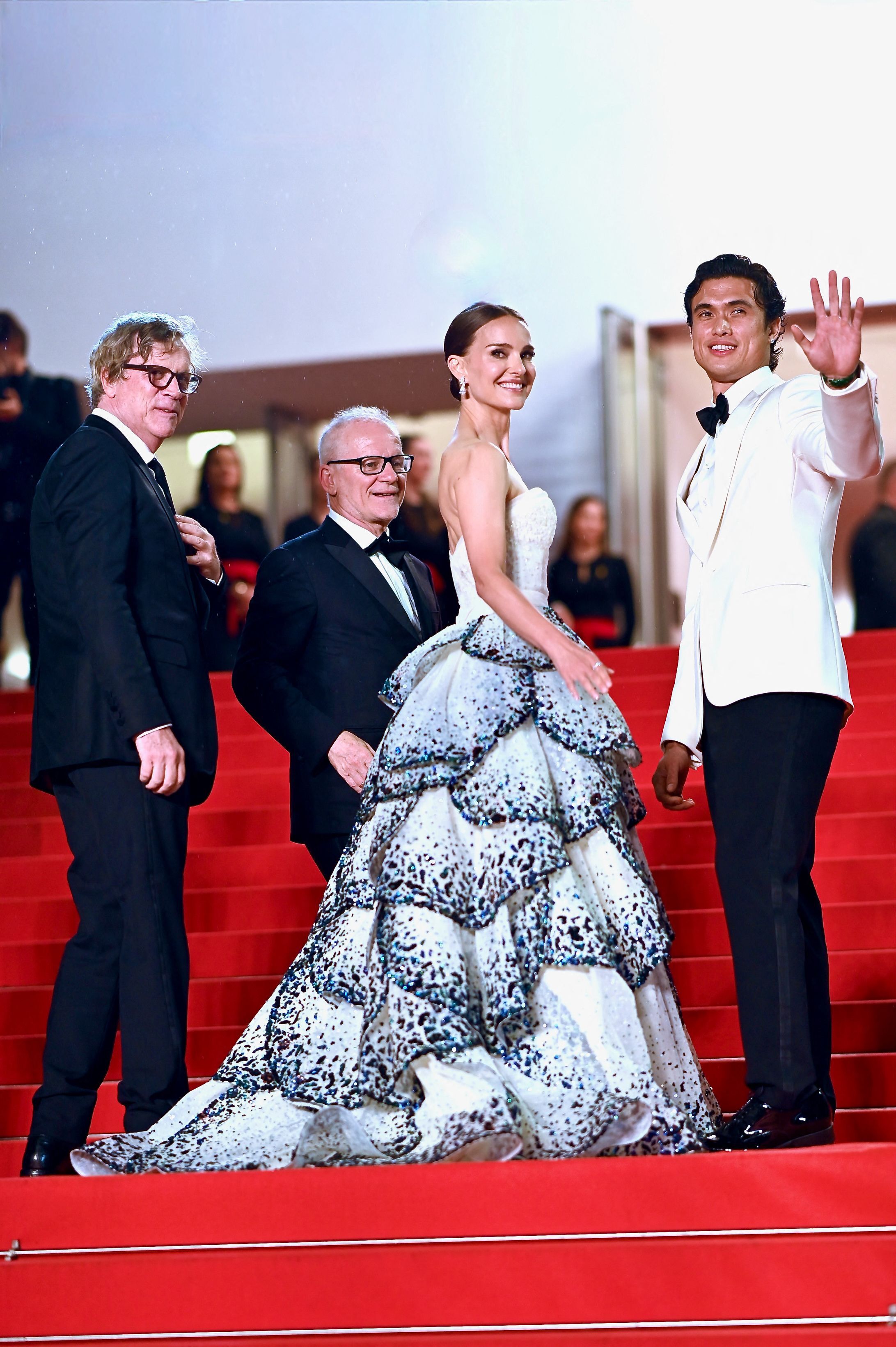 Natalie Portman wearing a dior recreation gown