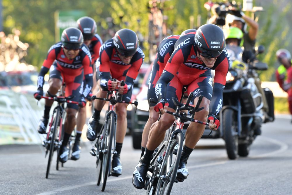 BMC Racing in time trial mode at the Vuelta