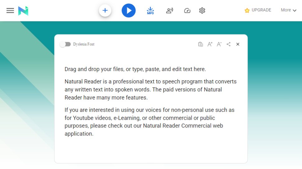 Website screenshot for Natural Reader