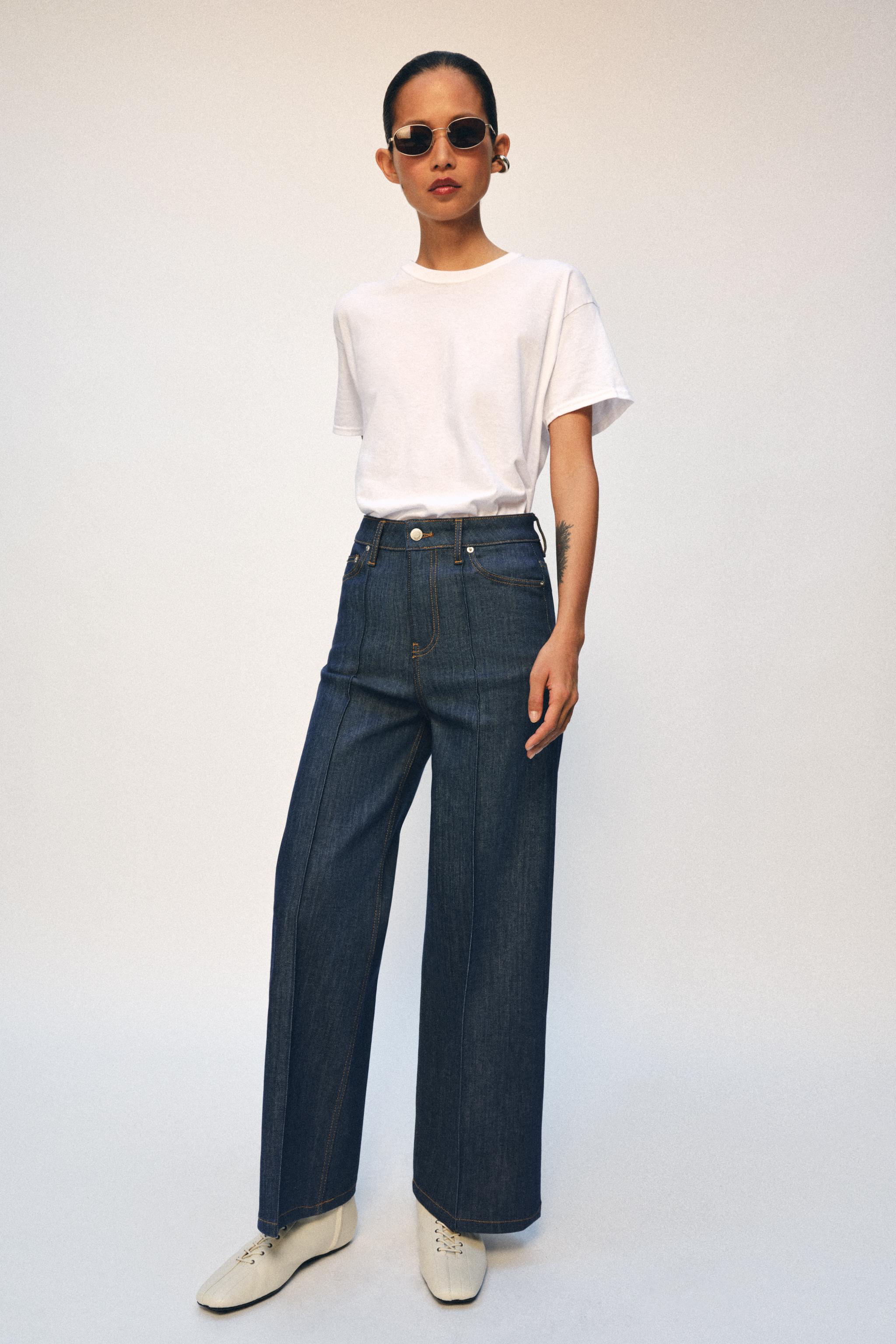 Zw Collection Wide-Leg High-Waist Jeans