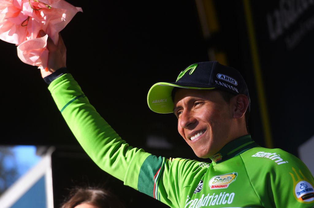 Nairo Quintana (Movistar) in the KOM jersey