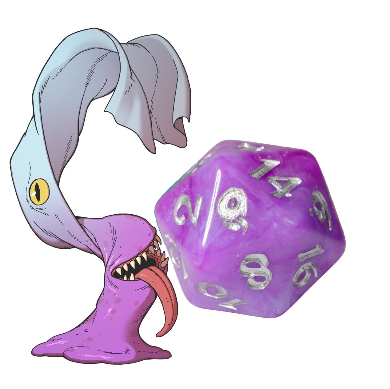 Esoteric Ebb Meek die next to character art