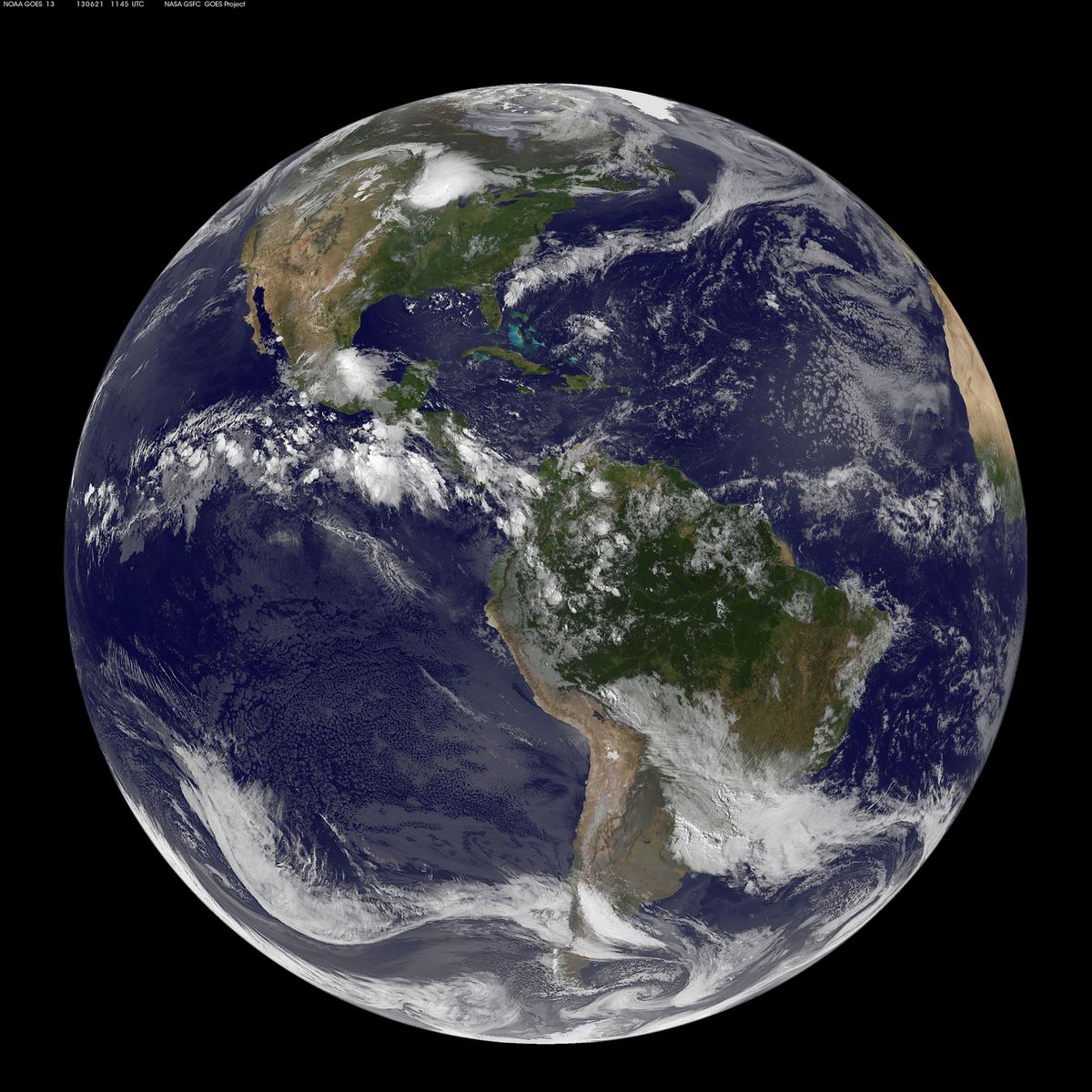 Summer Solstice Northern Hemisphere GOES-13 Satellite