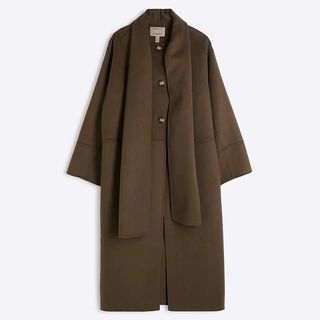 khaki maxi coat