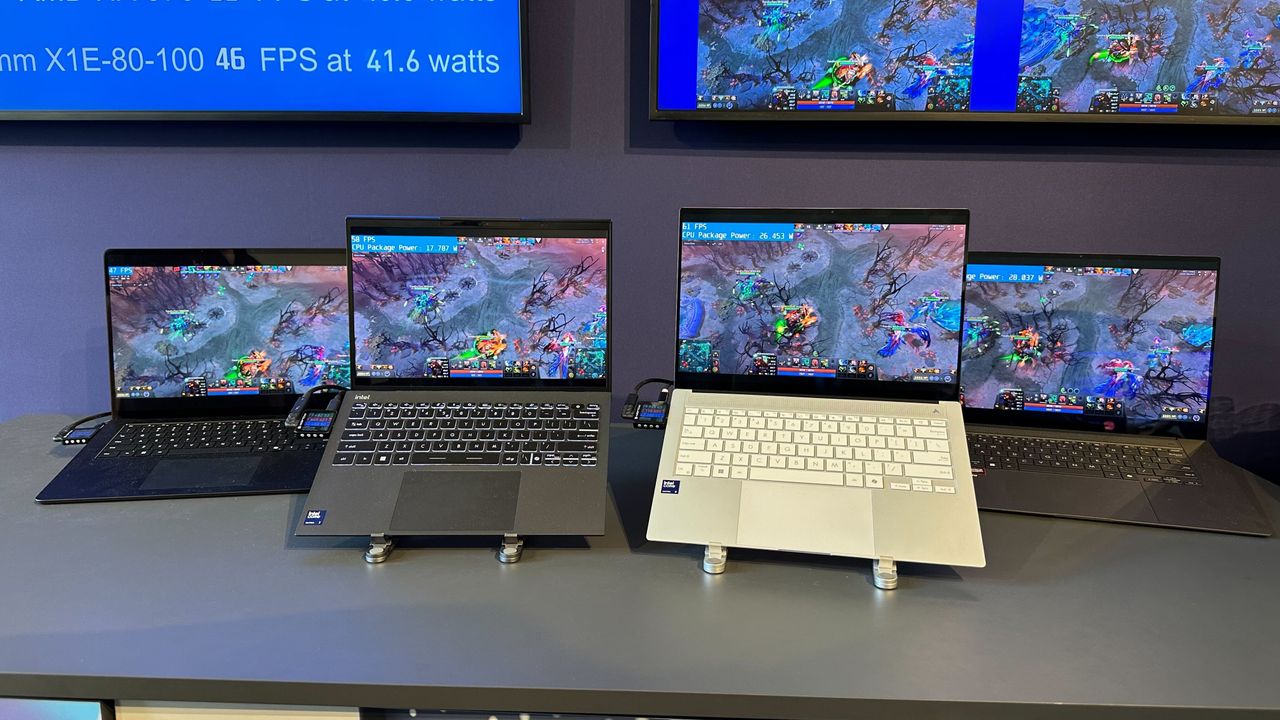 Intel Core Ultra 200V power draw demos