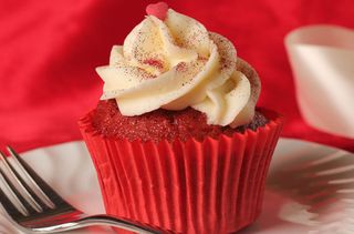 Romantic red velvet cupcakes