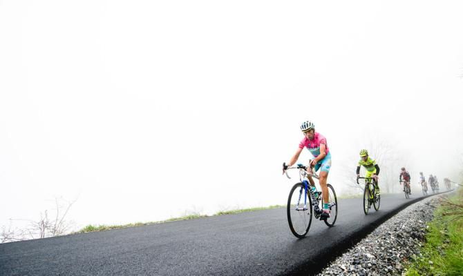 Vincenzo Nibali leaves the collected contenders of the Giro in his wake on the climb to Jafferau. Only Mauro Santambrogio could follow him that day, but the elation was short-lived for the Vini Fantini rider - the other shoe dropped not long afterward.