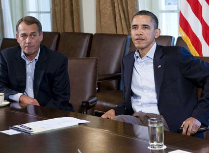 John Boehner and Barack Obama