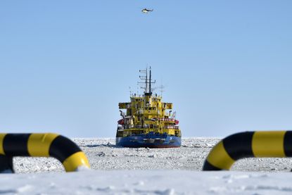 Russian icebreaker Tor in the Arctic circle