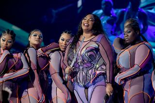 Lizzo performs onstage during the 62nd Annual GRAMMY Awards at Staples Center