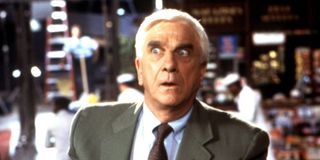 Leslie Nielsen as Lt. Frank Drebin in The Naked Gun: From the Files of Police Squad!