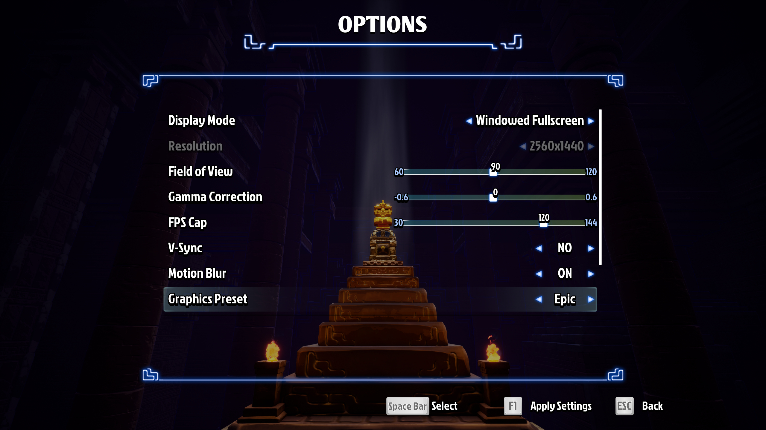 Options screenshot