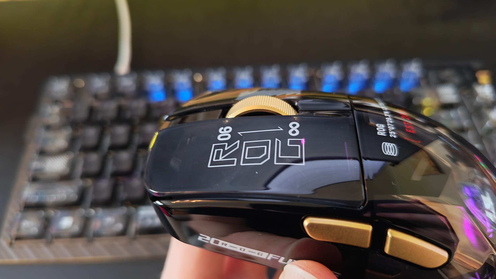 Some ROG branding on the Asus ROG Harpe II Extreme Edition 20