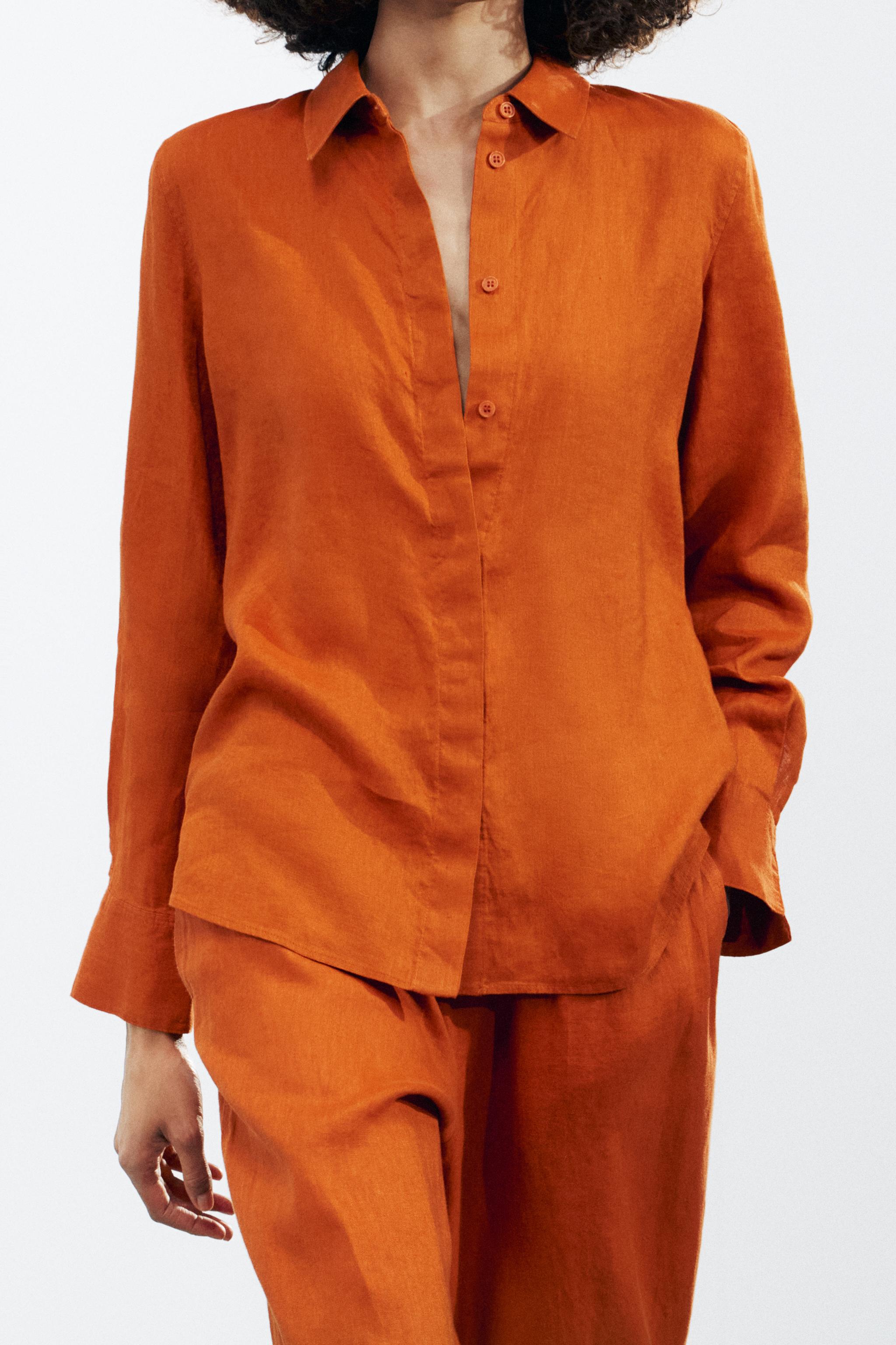 Zw Collection 100% Linen Shirt
