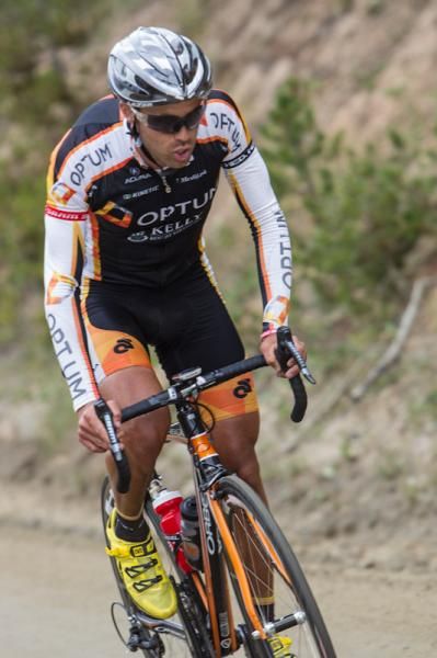 Jesse Anthony (Optum) launches an attack on the way to the second KOM.