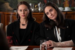 Siena Werber and Catherine Cohen as Tawny and Trina Brothers in 'Only Murders in the Building' season 4