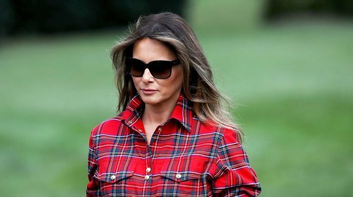 Melania Trump Plaid Shirt sunglasses
