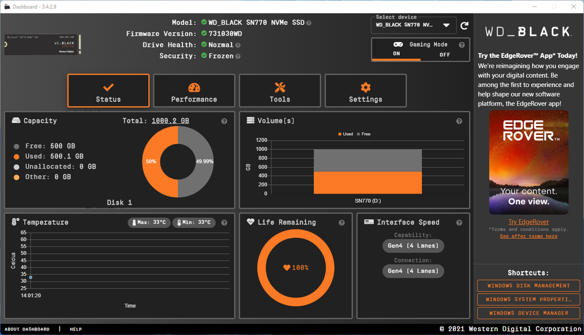 WD Black SN770 SSD