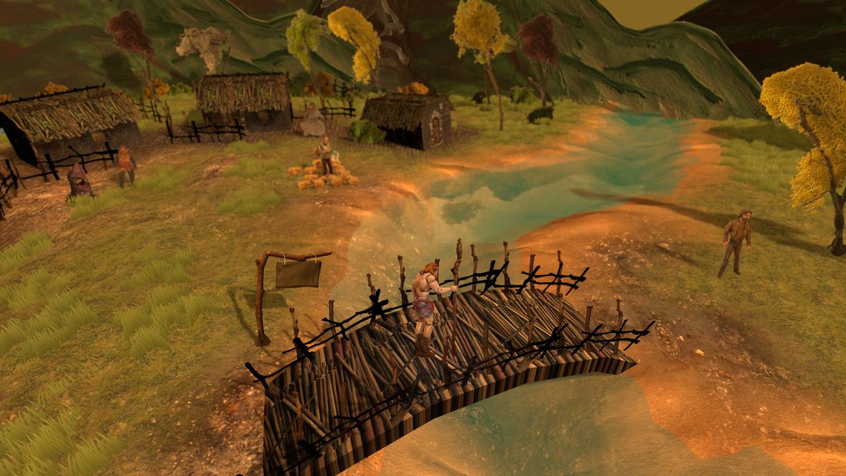 crossing an idyllic village bridge in Judero