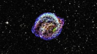 This Chandra X-ray Observatory image shows the remnant of Kepler's supernova, the famous Type 1a supernova explosion that was discovered by Johannes Kepler in 1604. 