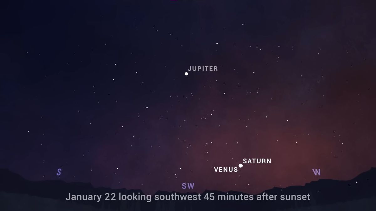 Watch Venus and Saturn shine extra close together in a planet conjunction today in this free webcast (Jan. 22) - Space.com