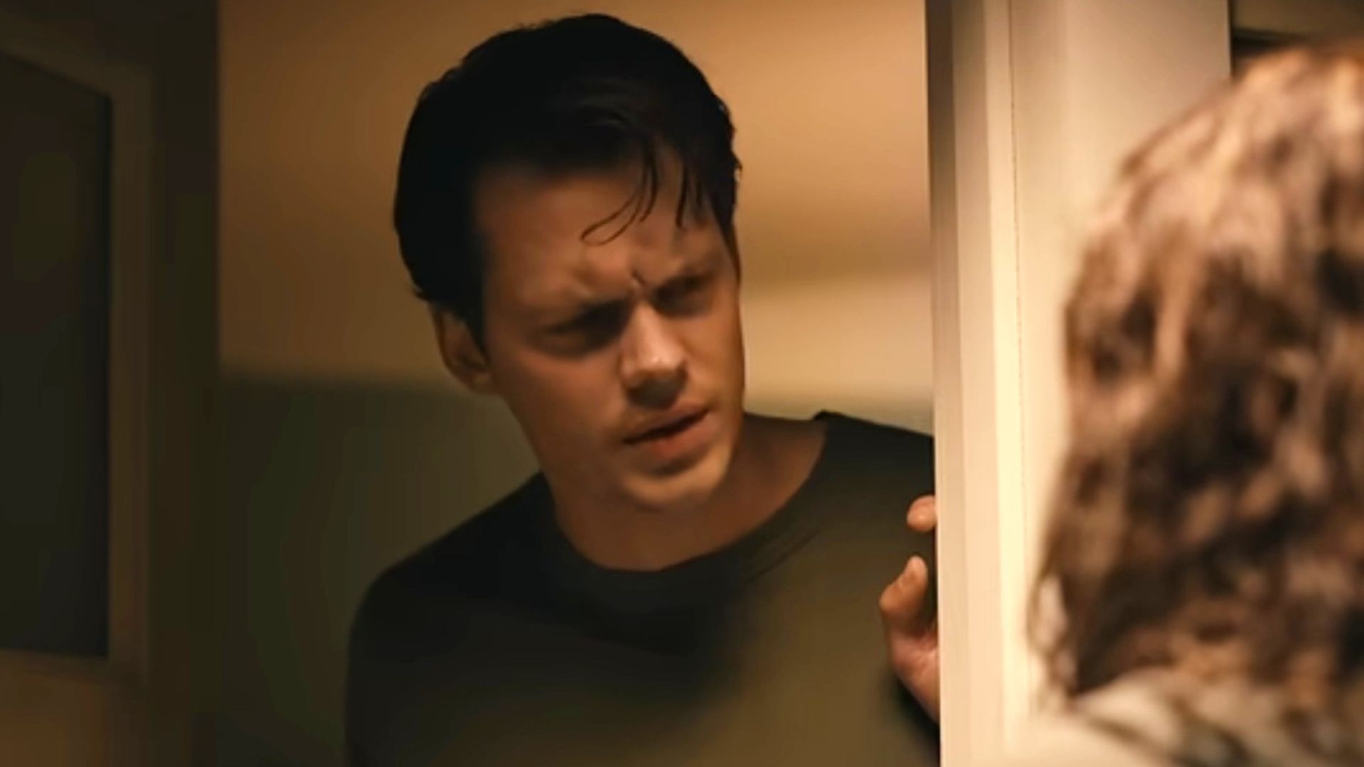 A confused Bill Skarsgård in Barbarian