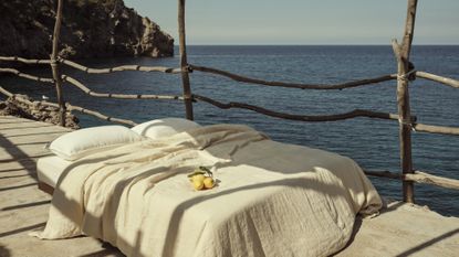 Mango homeware collection in Majorca with an ocean view