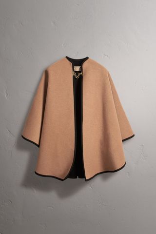 Wool Cashmere Military Cape