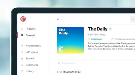 A close up of The Daily podcast from Pocket Casts' web page