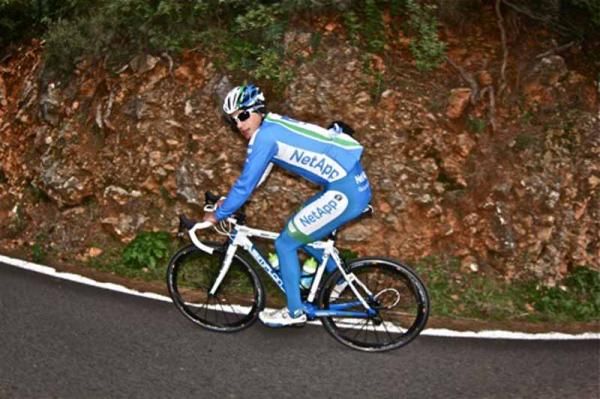 NetApp's Leo K&ouml;nig gets some climbing work in