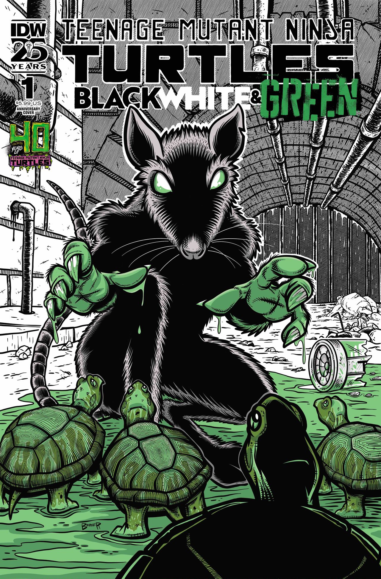 Covers for TMNT: Black, White, and Green