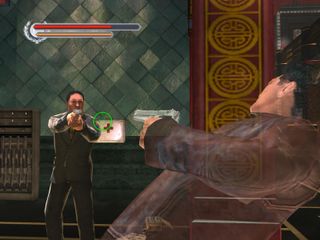 The standoffs all happen in slow-motion allowing Tequila to dodge bullets while also shooting his attackers.