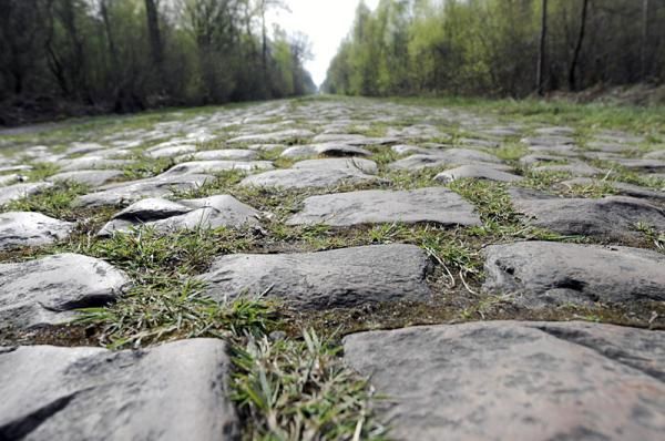 Up close and personal with Paris-Roubaix cobblestones.