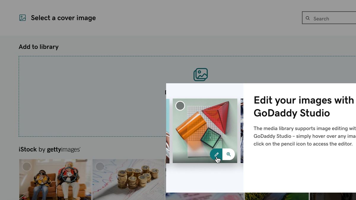 Screengrab from GoDaddy interface