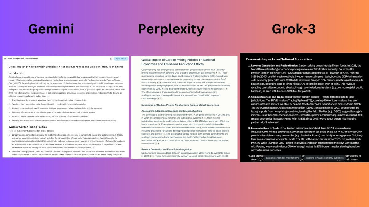 I just tested AI deep research on Grok-3 vs Perplexity vs Gemini — here