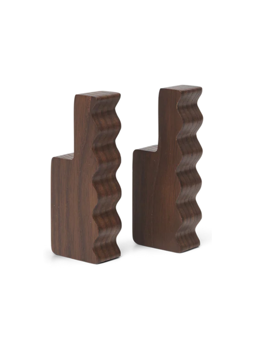 Unda Hooks - Set of 2 - Dark Brown