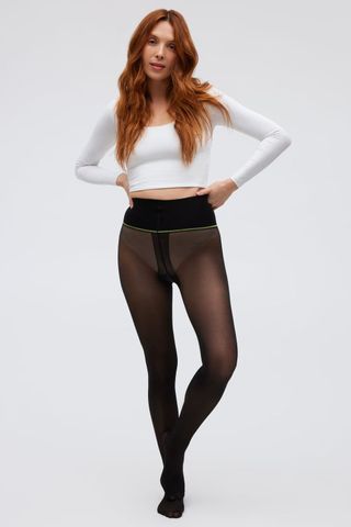 galentine's day gift ideas - woman wearing sheer tights