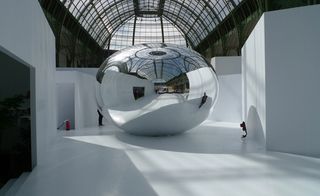 Interior view of Borrowed Treasures by Philippe Rahm at the Musee d'Orsay