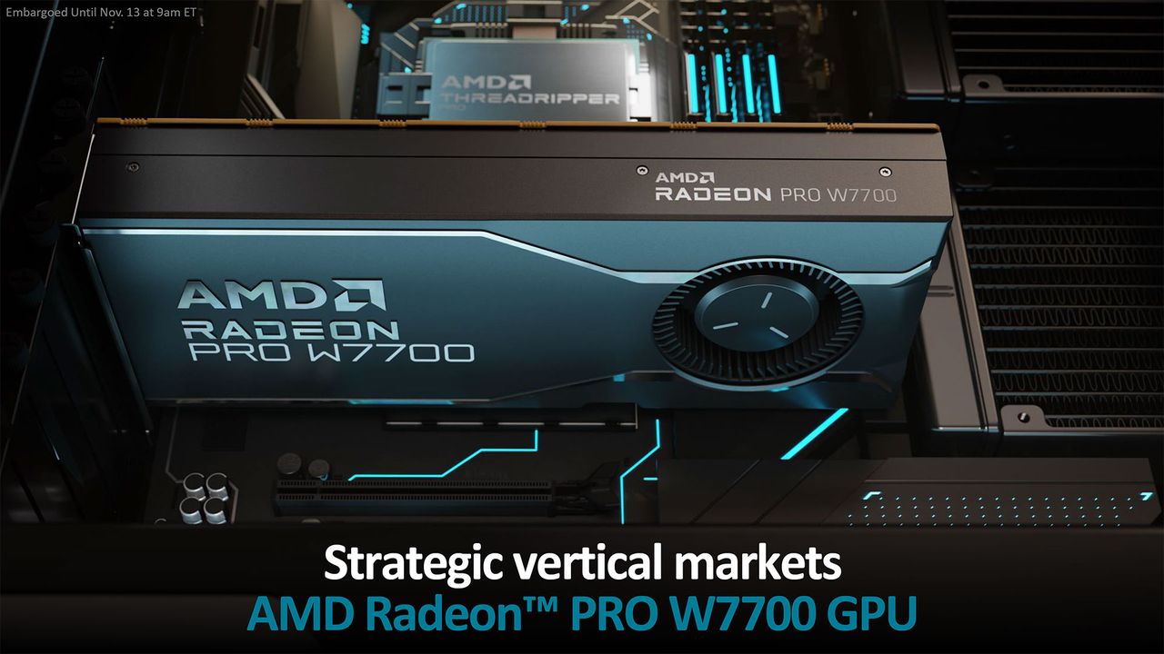 AMD Radeon Pro W7700 Slide Deck