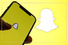 A close up of a phone screen with the Snapchat logo