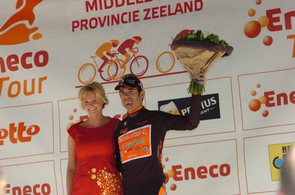 Pablo Urtasun (Euskaltel-Euskadi) gets his reward for a day off the front.